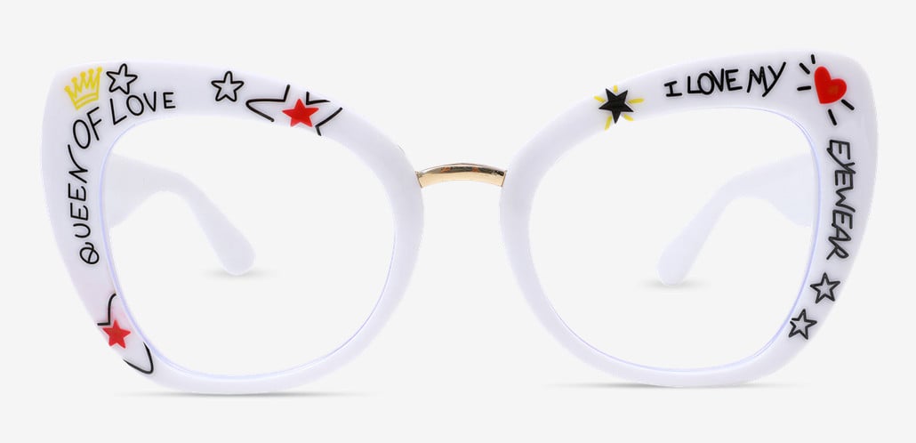Archeass Gafas Cat Eye Blancas