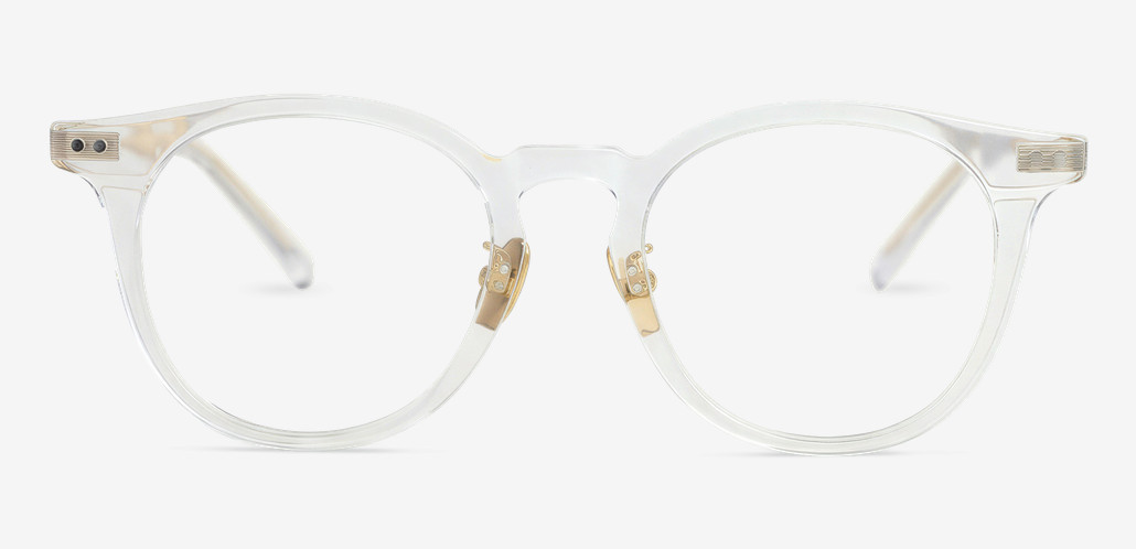 Troy Clear Round Glasses