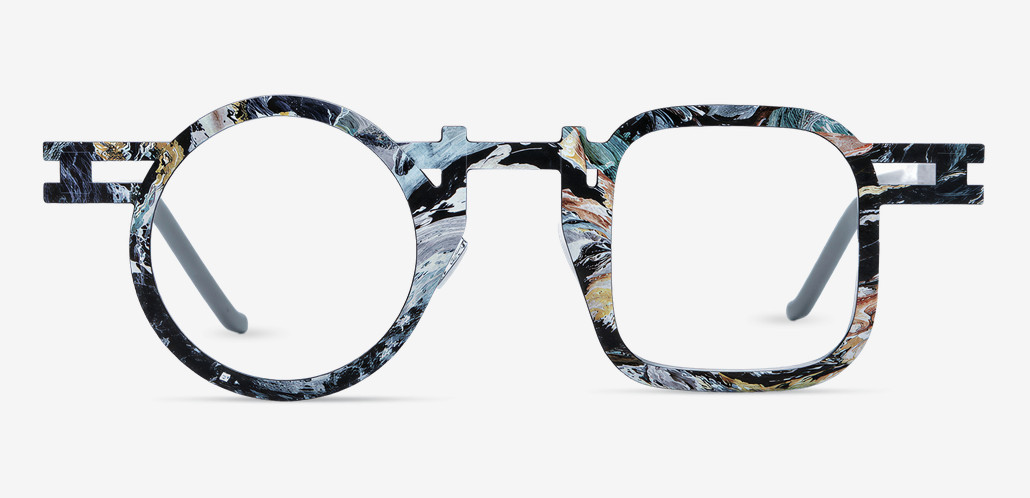 Catharin Gafas Cuadradas Redondas Grises