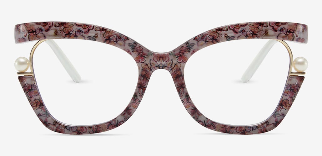 Halona Pattern Cat Eye Glasses
