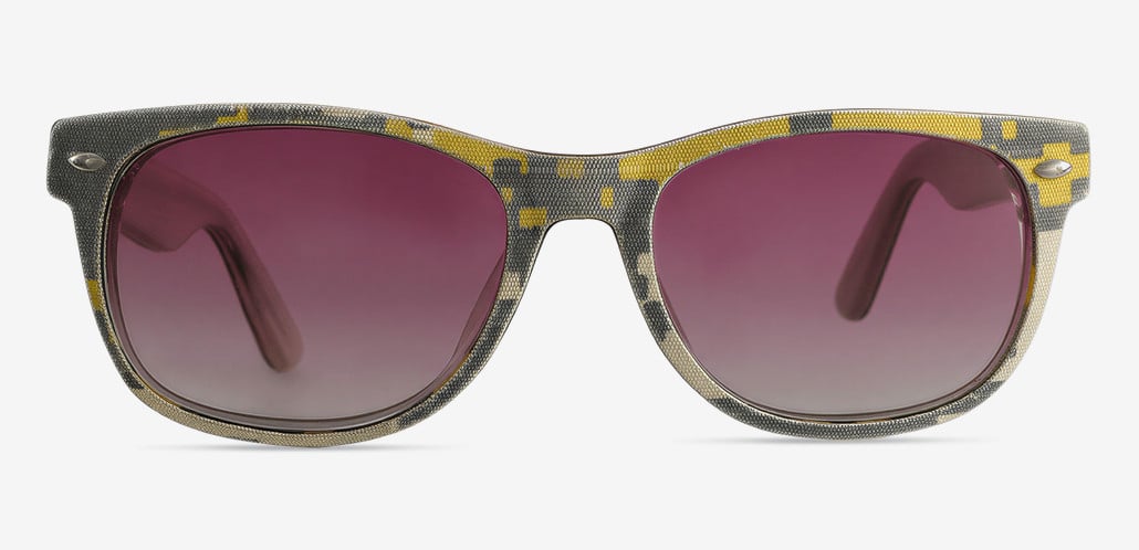 Elma Yellow Rectangle Sunglasses