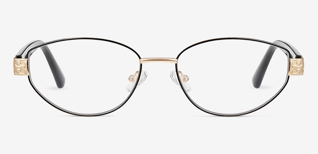 Belloc Black Oval Glasses