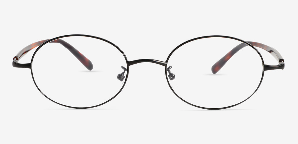Ophelia Black Oval Glasses
