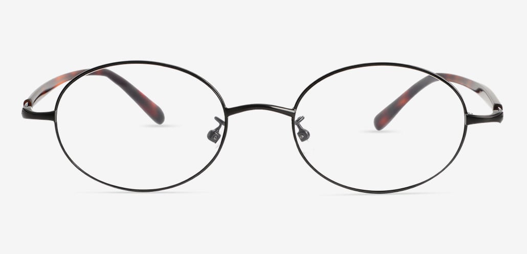 Ophelia Black Oval Glasses