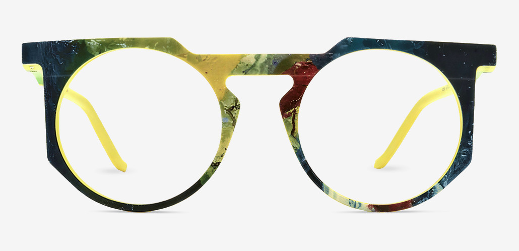 Timothy Gelbe Runde Brille