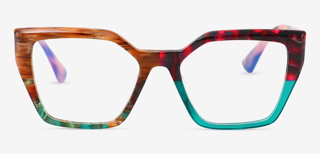 Melvina Green Square Glasses