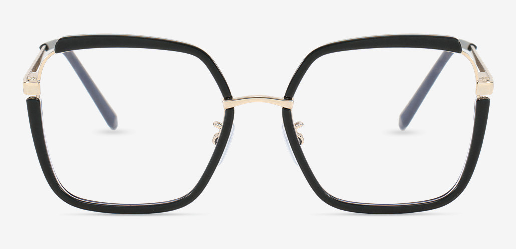 Lizzie Black Square Glasses