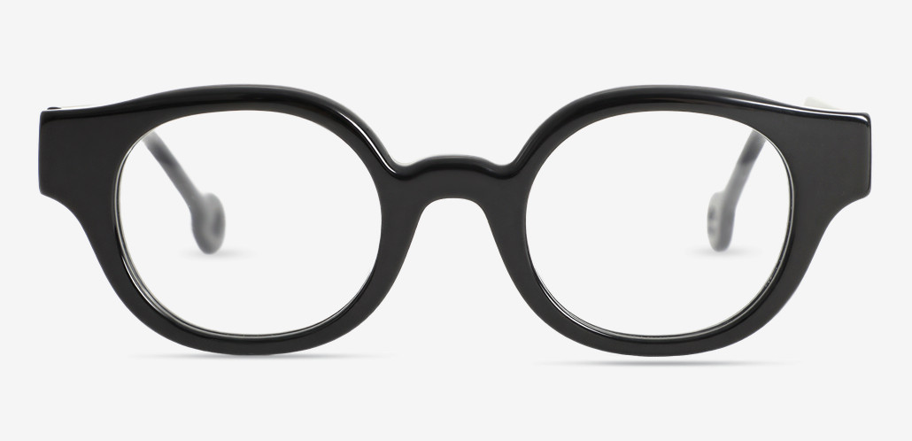 Kitto Black Round Glasses