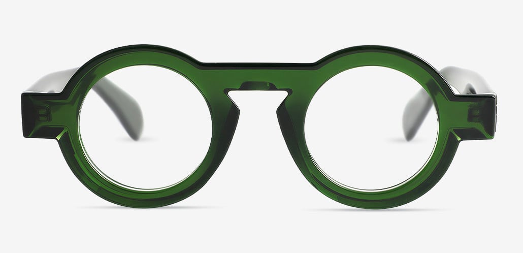 Meroy Green Round  Glasses