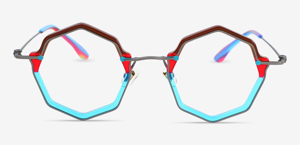 Loralie Occhiali Geometrici Blu
