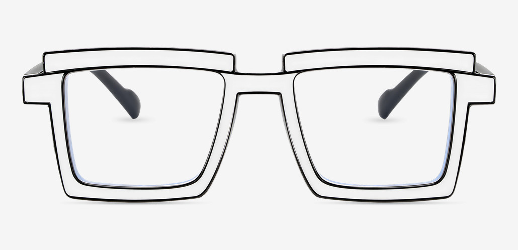 Flossie Gafas Cuadradas Blancas