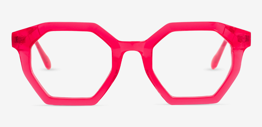 Edmond Red Geometric Glasses