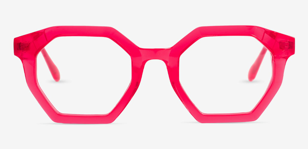 Edmond Red Geometric Glasses