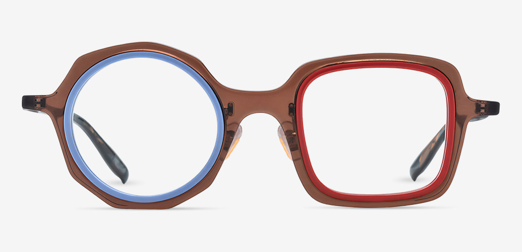 Lilli Brown Square Round Glasses