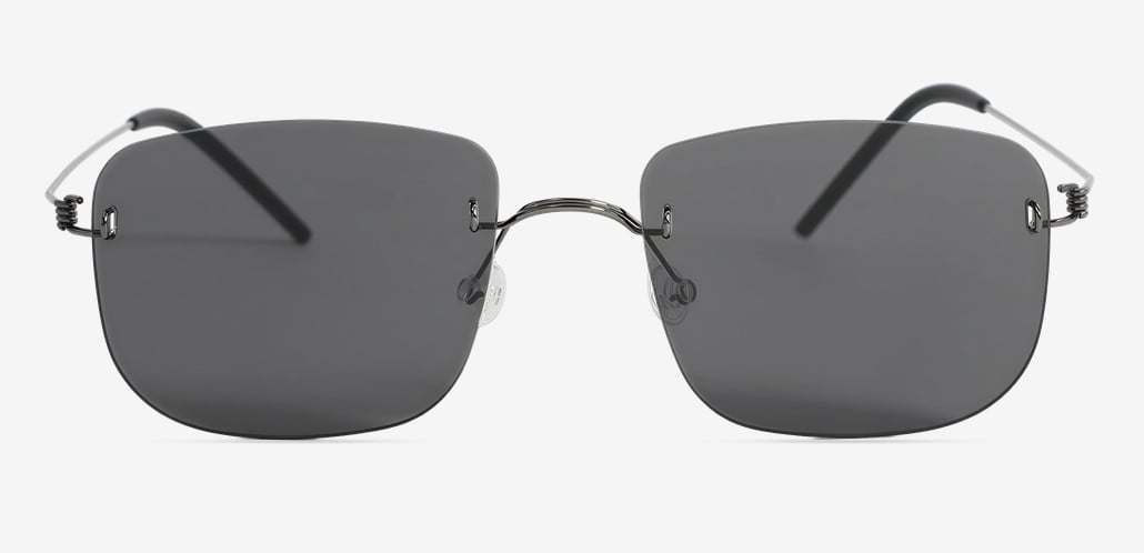 Augustus Black Rectangle Sunglasses