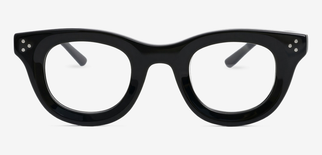 James Black Round Glasses