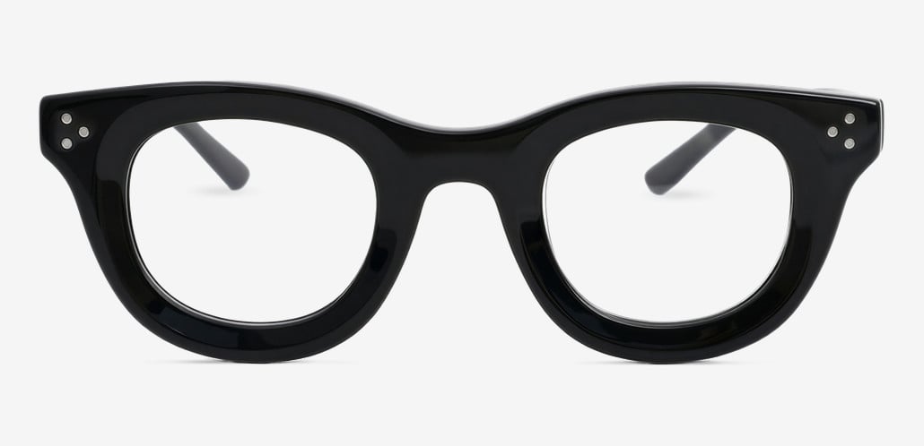 James Black Round Glasses