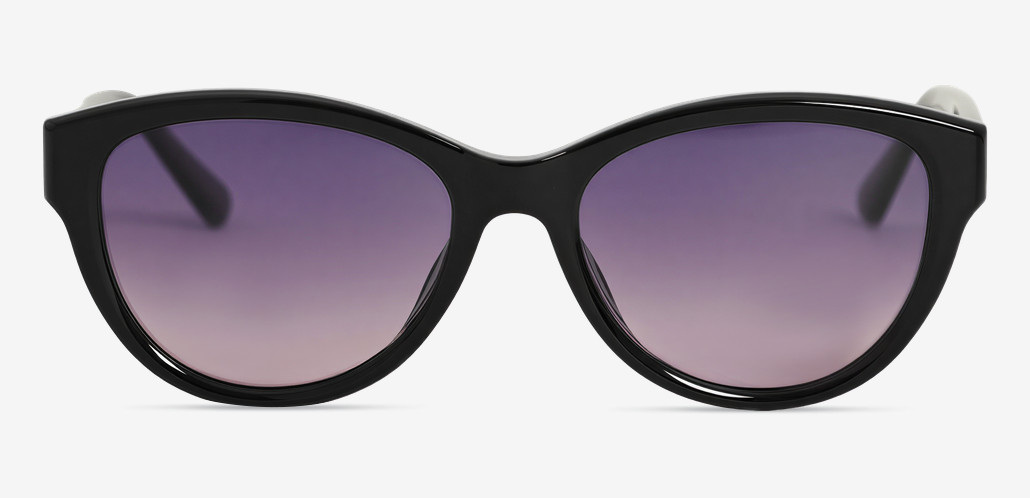 Ryan Black Oval Sunglasses