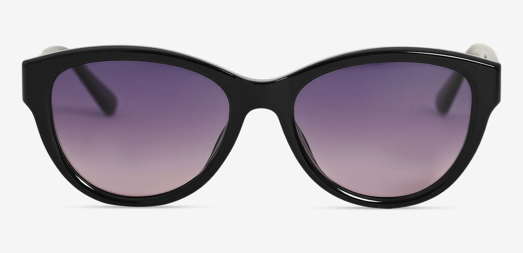 Ryan Black Oval Sunglasses