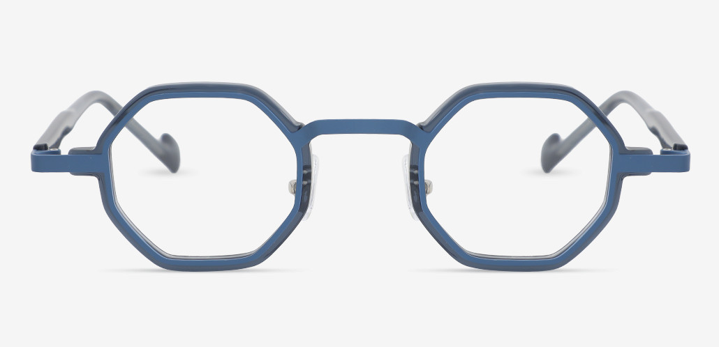 Fergus Blue Geometric Glasses