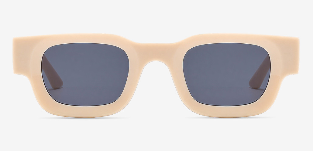 Croquet Occhiali da sole Quadrati Beige