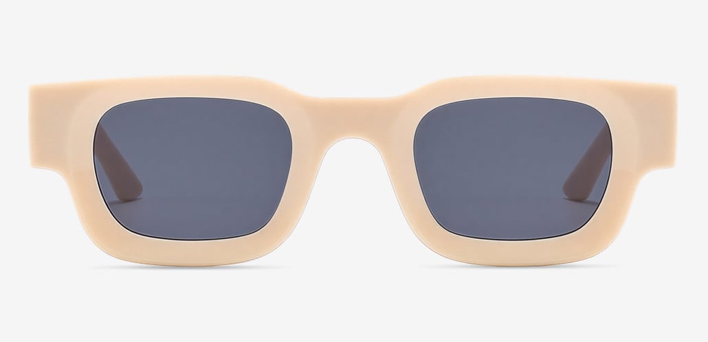 Croquet Occhiali da sole Quadrati Beige
