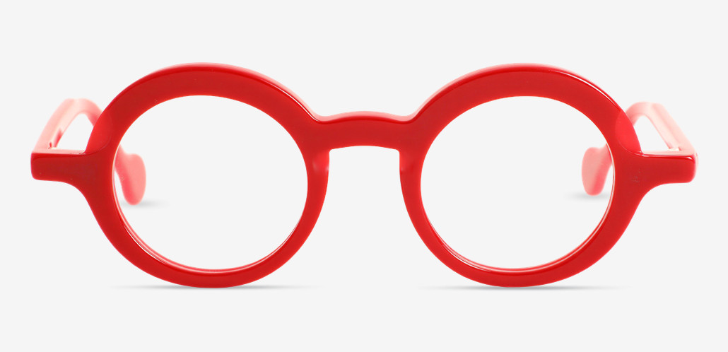 Maxwell Red Round Glasses