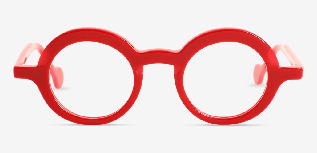 Maxwell Red Round Glasses