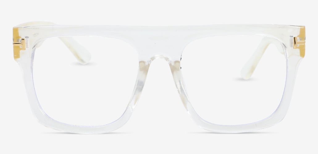 Vibrant Gafas Cuadradas Transparentes