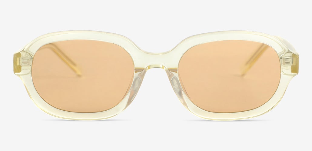 Zoe Yellow Rectangle Sunglasses