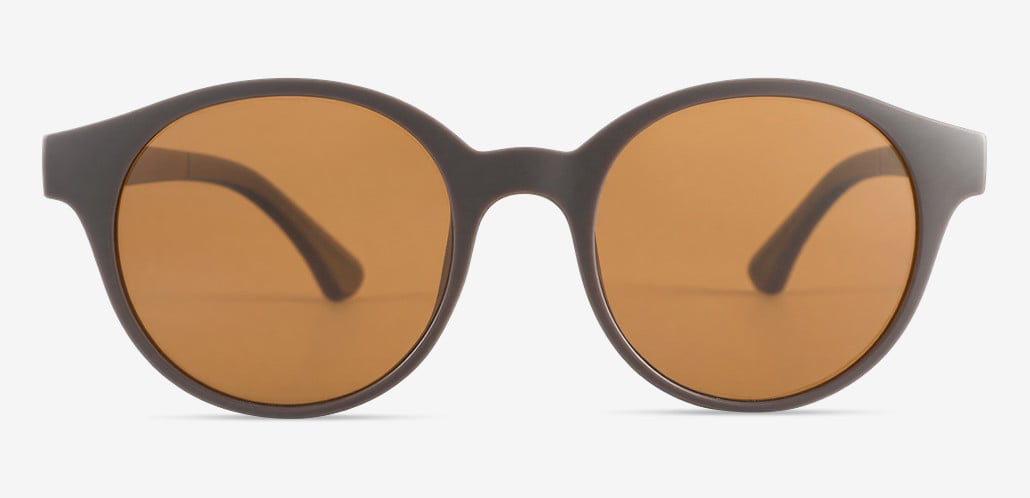 Leif Brown Round Sunglasses