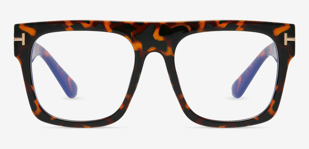 Vibrant Tortoise Square Glasses