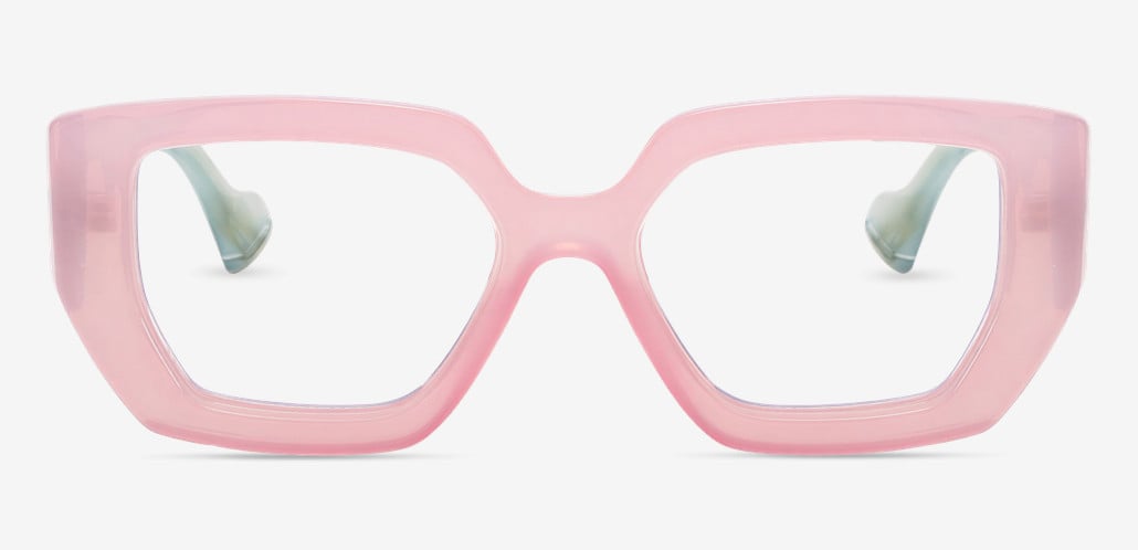 Ceolin Pink Rectangle Glasses