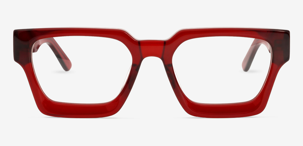 Myers Lunettes Carrées Rouges