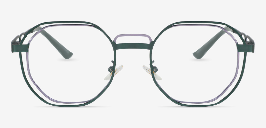 Hortense Gafas Geométricas Verdes