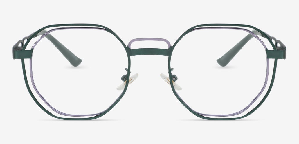 Hortense Gafas Geométricas Verdes