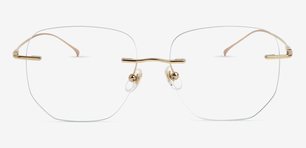 Riley Gold Geometric Glasses