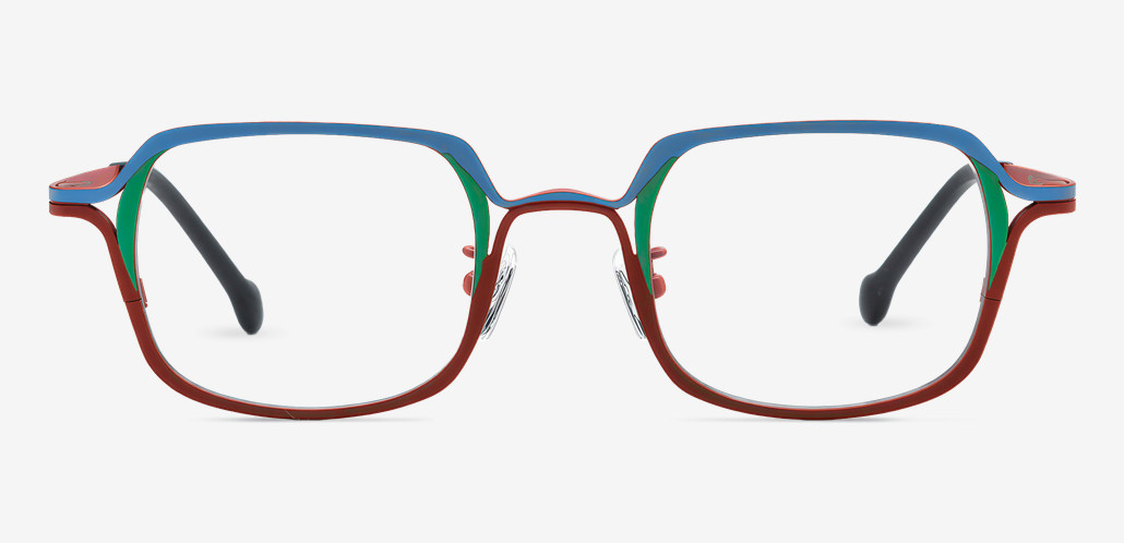 Geordiee Red Square Glasses
