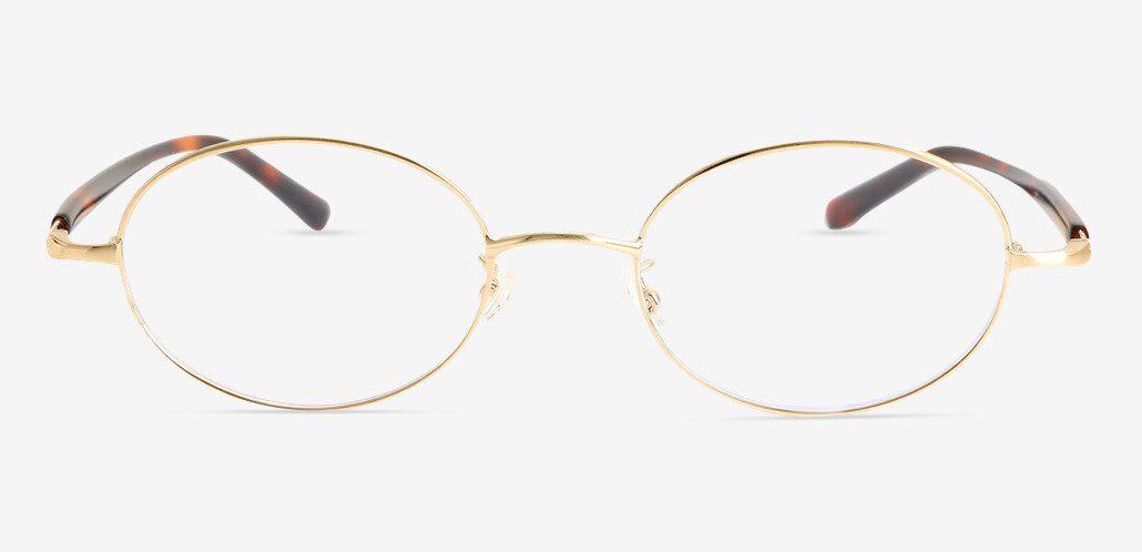 Ophelia Gold Oval Glasses