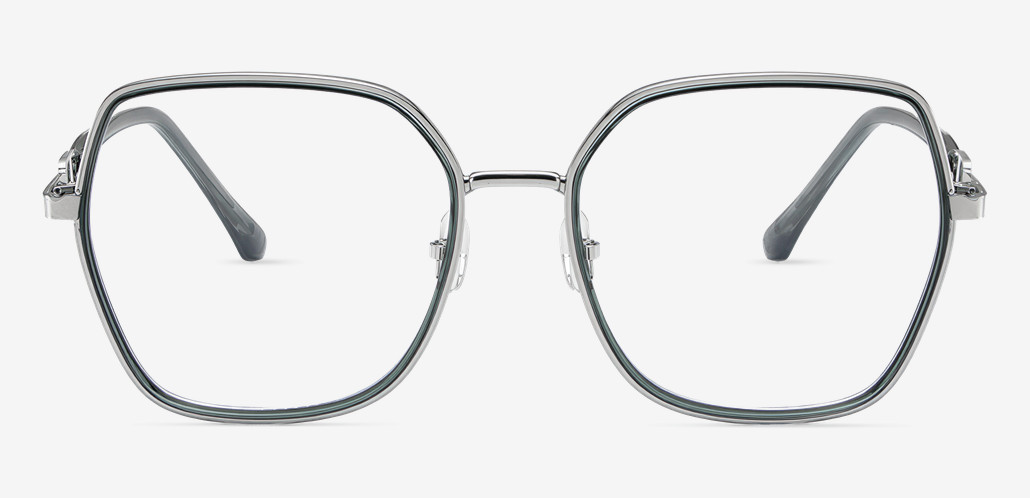 Oliver Blue Geometric Glasses