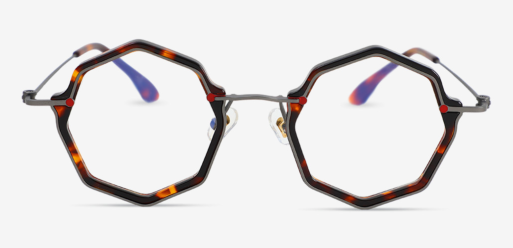 Loralie Tortoise Geometric Glasses