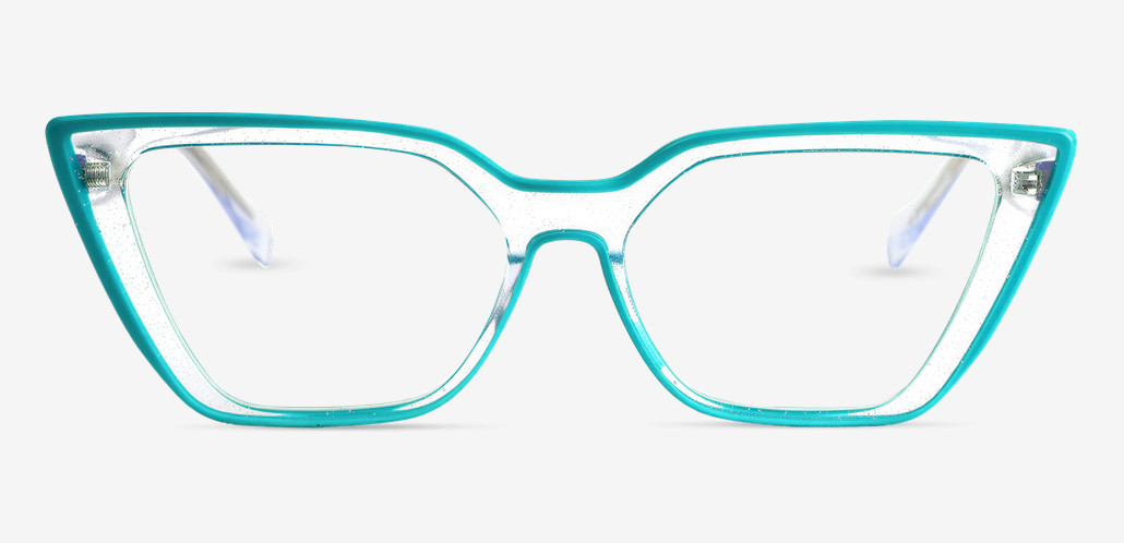 Dinah Green Cat Eye Glasses