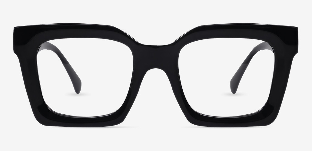 Stewa Schwarze Quadratische Brille