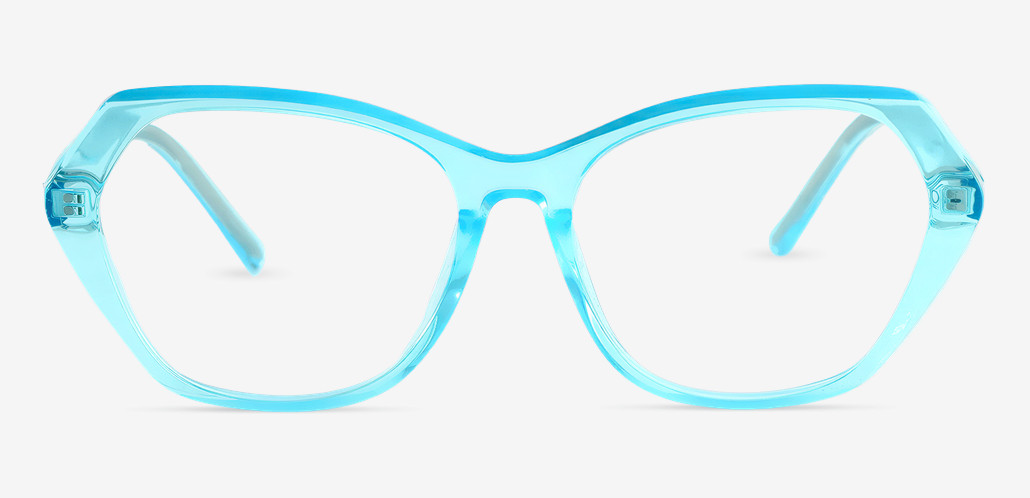 Eddie Blue Cat Eye Glasses