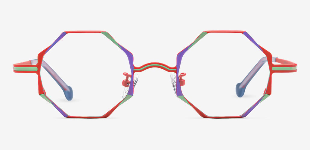 Sawye Gafas Geométricas Rojas