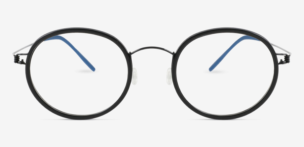Aurora Black Round Glasses