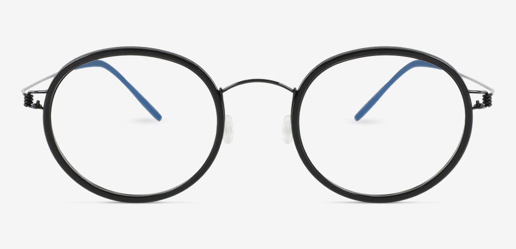 Aurora Black Round Glasses