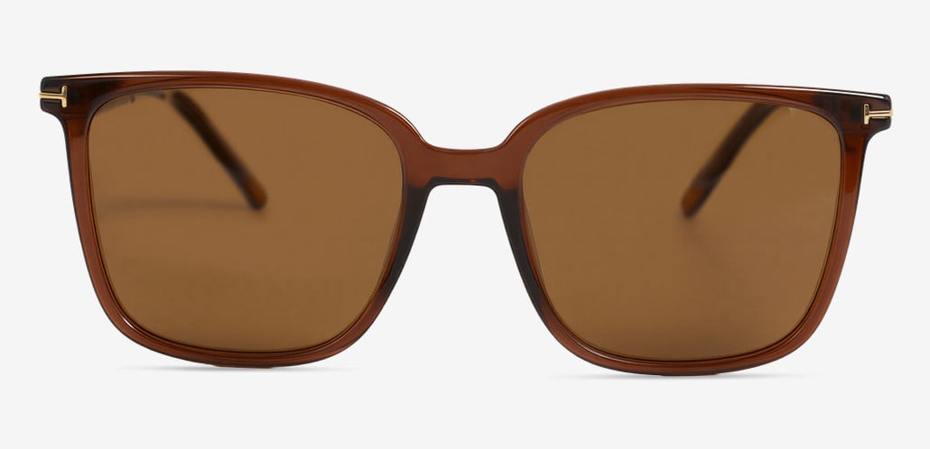 Leo Brown Square Sunglasses