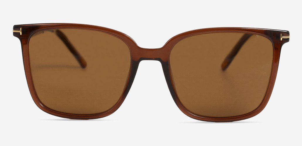 Leo Brown Square Sunglasses