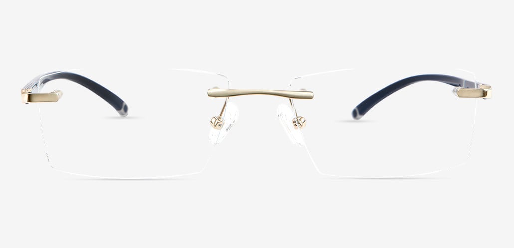 Lucien Gold Rectangle Glasses
